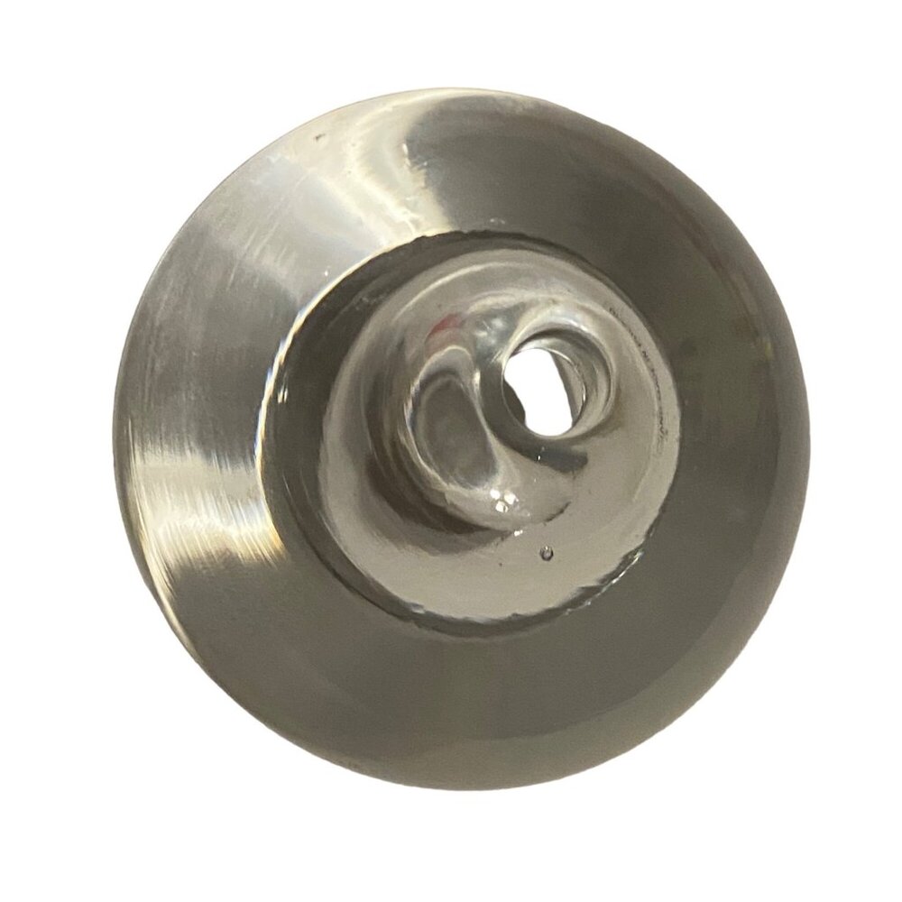 Vtg Hand-Made In Poland Crystal Clear Glass Paperweight 2.5"x3"‎ Elegant Office